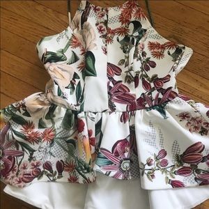Peplum Floral Top